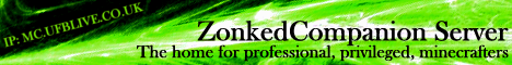 The ZonkedCompanion Redstone Server's banner