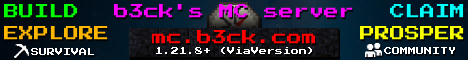 b3cks MC Server Vanilla Plus's banner