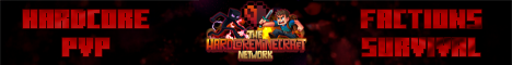The Hardcore Minecraft Network's banner
