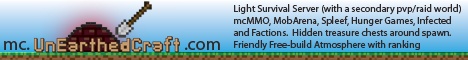 banner for UnearthedCraft server