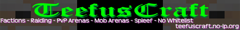 banner for TeefusCraft server