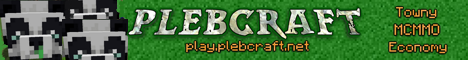 banner for PlebCraft server