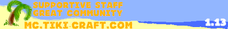 banner for Tiki-Craft server