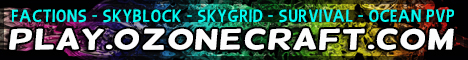 banner for OzoneCraft Network server