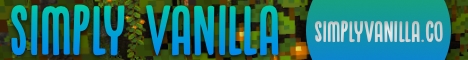 banner for Simply Vanilla server