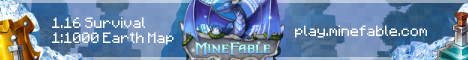 banner for MineFable server