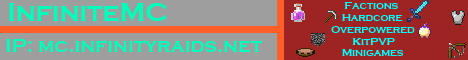 banner for InfiniteMC Factions Raiding 1.7.2 server