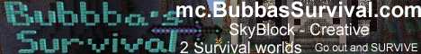banner for Bubbas Survival server
