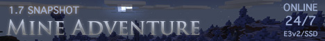 banner for Mine Adventure server