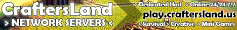 banner for CraftersLand Network Servers US server