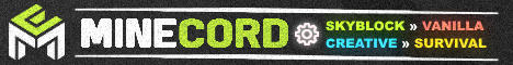 banner for Minecord.net - Survival & Miniagems server