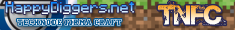 banner for HappyDiggers TnFC TechnodeFirmaCraft server