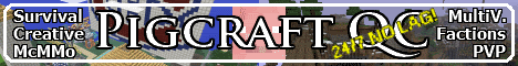 banner for Pigcraft QC server
