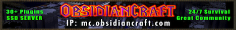 banner for ObsidianCraft Cloud server