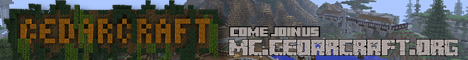 banner for CedarCraft server
