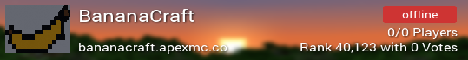 banner for BananaCraft server