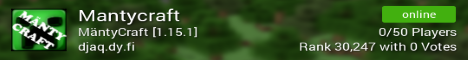 banner for Mantycraft server