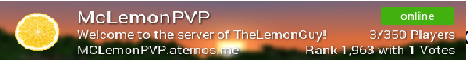 banner for LemonCraft server