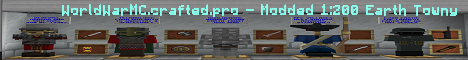 banner for WorldWarMC Modded 1 200 Earth Towny server