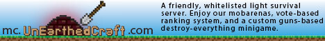 banner for UnearthedCraft server