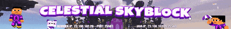banner for Celestial Skyblock server