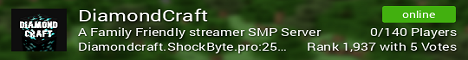 banner for DiamondCraft server