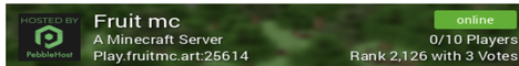 banner for Fruit mc server