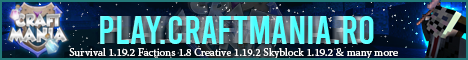 banner for Play.CraftMania.Ro server