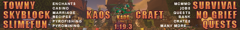 banner for KaosCraft server