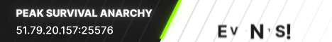 banner for Peak Survival Anarchy server