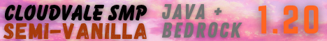 banner for CloudVale SMP server