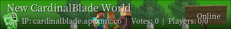 banner for New CardinalBlade World server