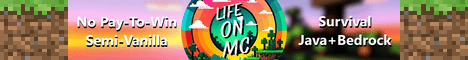 banner for LifeOnMC server