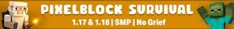 banner for PixelBlock Survival server