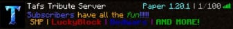 banner for Taf Plays Tribute Server server
