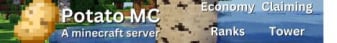 banner for PotatoMC server