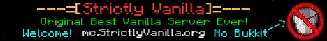 banner for Strictly Vanilla server