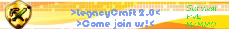 banner for LegacyCraft 2.0 server
