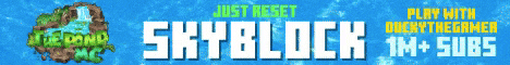 banner for ThePondMC server
