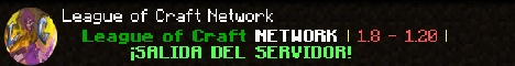 banner for League of Craft Network server