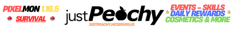 banner for justPeachy Pixelmon server