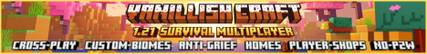 banner for VanillishCraft SMP server