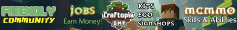 banner for CraftopiaSMP server