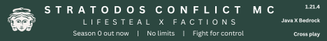 banner for Stratodos Conflict MC server