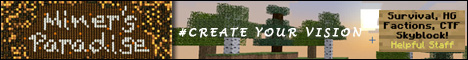 banner for Paradise Minecraft server