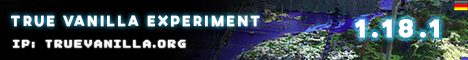 banner for True Vanilla Experiment server