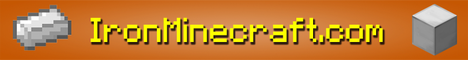 banner for IronMinecraft server