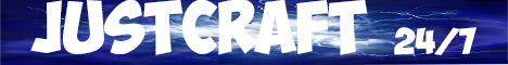 banner for JustCraft HardcorePVP server