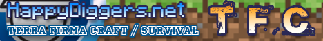 banner for HappyDiggers TFC TerraFirmaCraft server