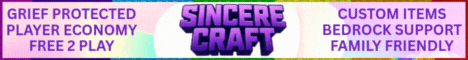 banner for SincereCraft server